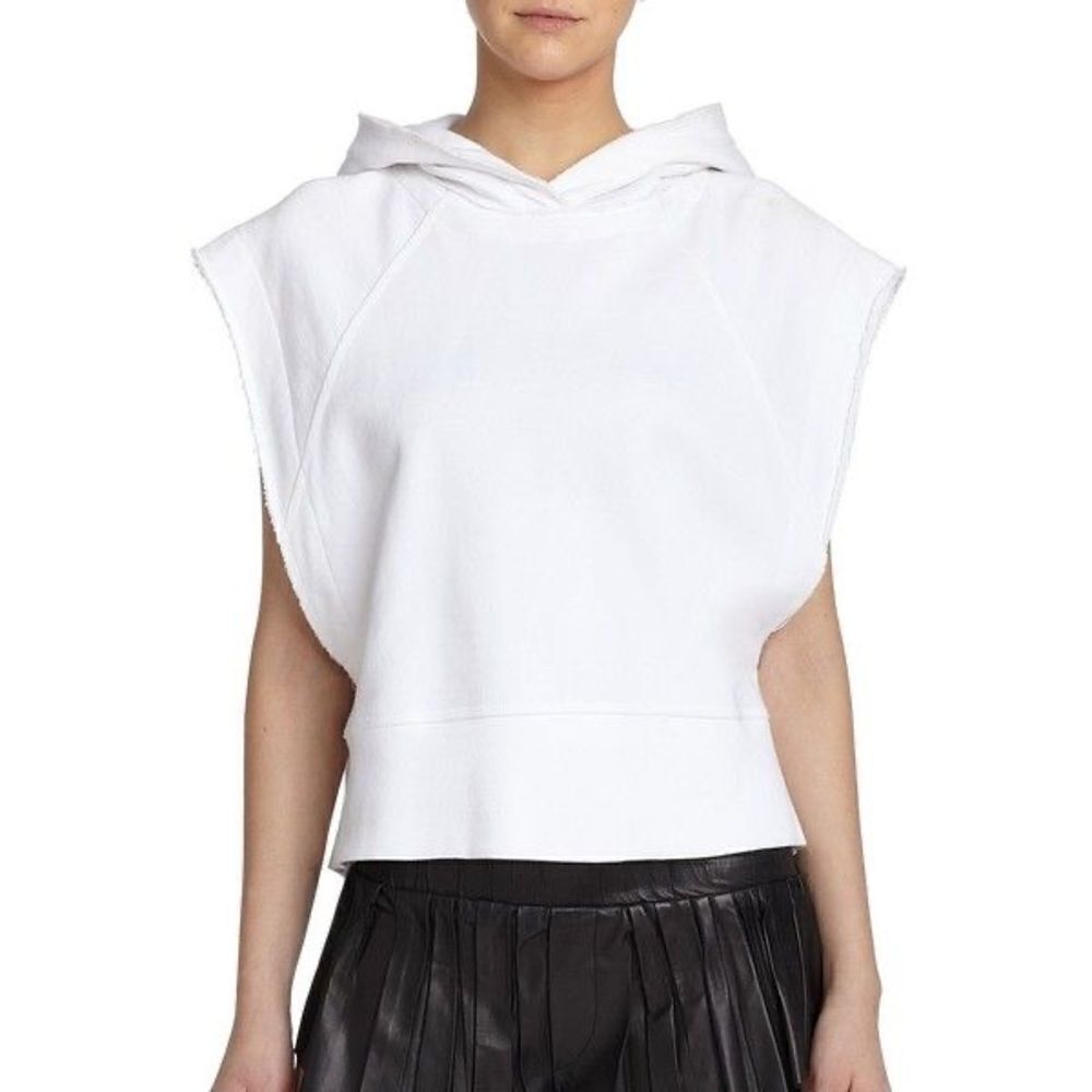 rag & Bone Roni Short Raglan Sleeve Hooded Top - Picture 1 of 7